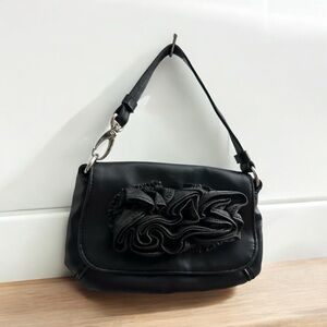 Thalia Sodi Mini Purse Handbag or Wristlet with Big Flower accent EUC
